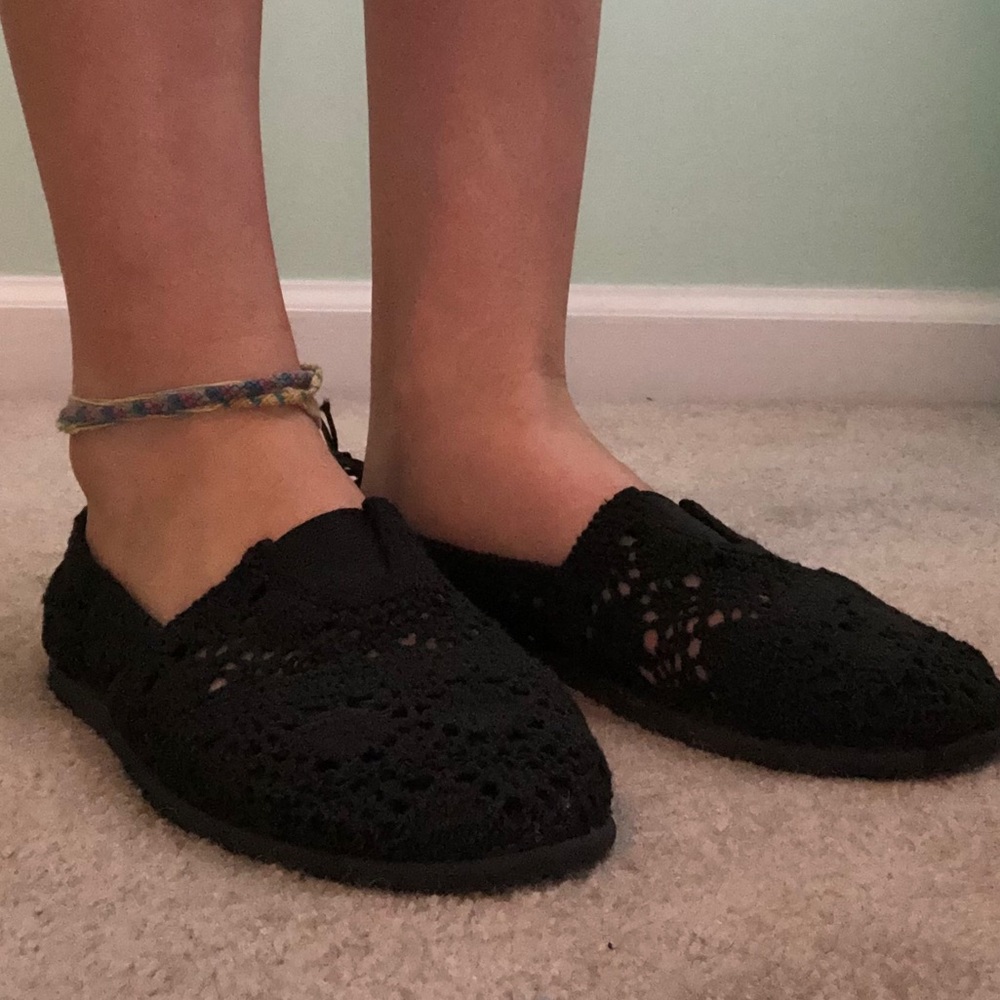 Black slip on shoes
